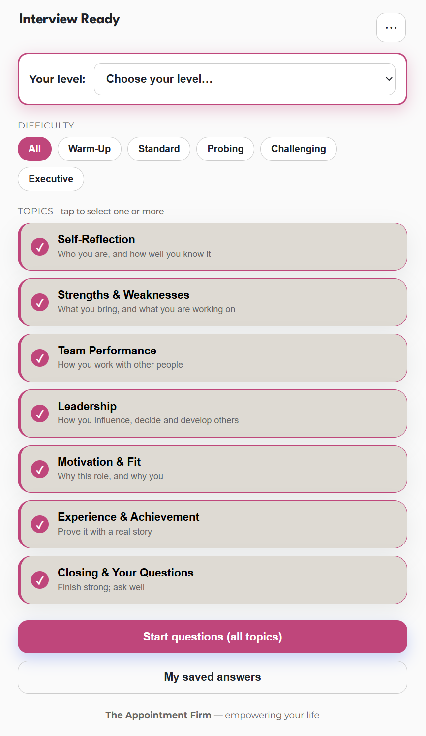 Interview Ready app preview